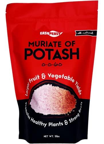 Easy Peasy All- Natural Muriate of Potash | Potassium Fertilizer with 0-0-60 Analysis Plant Food for All Indoor and Outdoor Plants Nutrient Yards in GRANULAR Form image