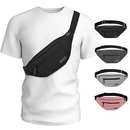 MAXTOP Large Crossbody Fanny Pack Belt Bag for Women Men with 4-Zipper Pockets Gifts for Enjoy Sports Yoga Festival Workout Traveling Running Hands-Free Wallets Waist Pack Phone Bag Fits All Phones image