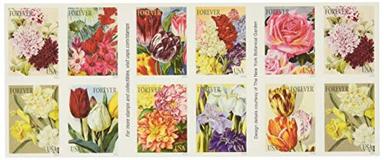 20 Botanical Art USPS Forever First Class Postage Stamps Beautiful Flower Bloom image