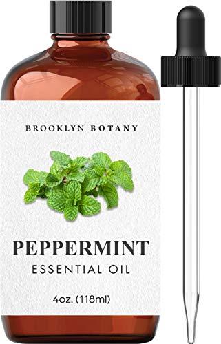 Brooklyn Botany Peppermint Essential Oil - Huge 4 Fl Oz - 100% Pure and Natural - Premium Grade with Dropper - for Aromatherapy and Diffuser image