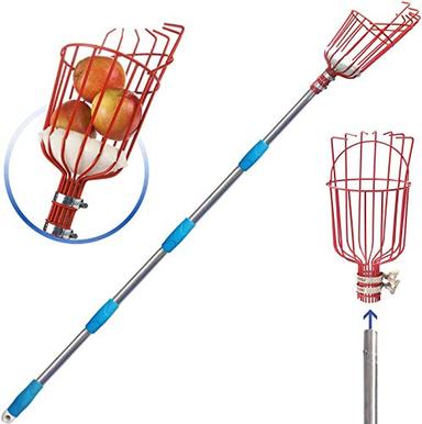 COCONUT Fruit Picker Tool, Fruit Picker with Basket and Pole Easy to Assemble & Use Fruits Catcher Tree Picker for Getting Fruits(5ft) image