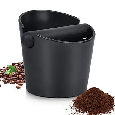 Espresso Knock Box,4.8 Inch Coffee Ground Knock Box,Shock-Absorbent Durable Barista Style Knock Container with Removable Knock Bar and Non-Slip Base image