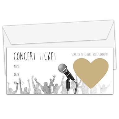 Foosproea Concert Ticket - DIY Event Ticket Scratch Off Card - Surprise Concert Ticket Gift Idea - Surprise Reveal Card for Holiday, Birthday, Anniversary -16 image