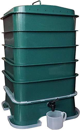 The Original VermiHut Plus 5-Tray Worm Compost Bin – Easy Setup and Sustainable Design image