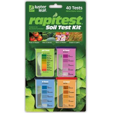Luster Leaf 1601 Rapitest Test Kit for Soil pH, Nitrogen, Phosphorous and Potash, 1 Pack image