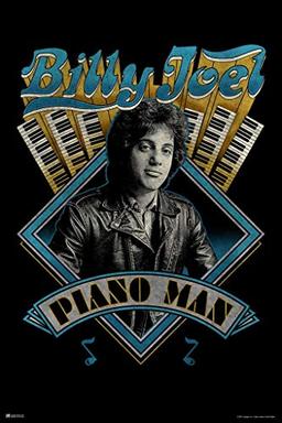 Billy Joel Piano Man Classic Rock Music Merchandise Retro Vintage 70s 80s Concert Tour Cool Wall Art Print Poster 24x36 image