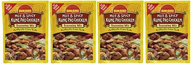 Sun-Bird HOT & SPICY KUNG PAO CHICKEN Asian Seasoning Mix, .87oz (4-pack) image