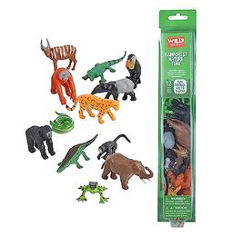 Wild Republic Rainforest Nature Tube, Toy Figures, Kids Gifts, Educational Toys for Kids, 12 Piece Set image