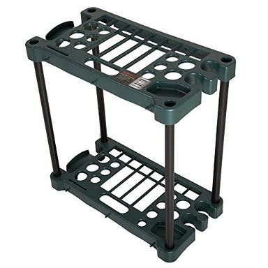 Garden Tool Organizer - 23-Inch Utility Rack Holds up to 30 Yard Tools to Maximize Floor Space - Garage Storage and Organizers by Stalwart (Green) image