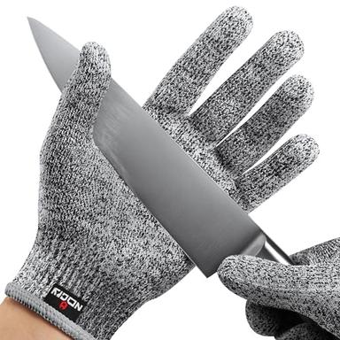 NoCry Premium Cut Resistant Gloves Food Grade — Level 5 Protection; Ambidextrous; Machine Washable; Superior Comfort and Dexterity; Lightweight Protective Gloves; Complimentary eBook image