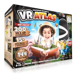 Professor Maxwell's VR Atlas - Virtual Reality Kids Science Kit, Book and Interactive Geography STEM Learning World Travel Activity Set (New Edition) image