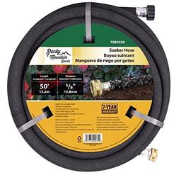 Rocky Mountain Goods Soaker Hose - Heavy duty rubber - Saves 70% water - End cap included for additional hose connect - Great for gardens/flower beds - Reinforced fittings (50-Feet by 5/8-Inch) image