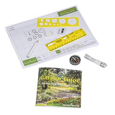 Garden Tutor Garden Design Kit - Gardening Graph Paper, Drafting Tools, Landscaping Template and Detailed How-to Guide for Landscape Planning and Layout image