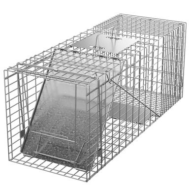 ZENY Live Animal Cage Trap 32" X 12.5" X 12" w/Iron Door Steel Cage Catch Release Humane Rodent Cage for Rabbits, Stray Cat, Squirrel, Raccoon, Mole, Gopher, Chicken, Opossum, Skunk & Chipmunks image