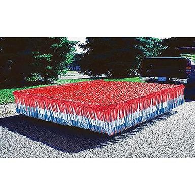 Anderson's Red, White, and Blue Vinyl Decoration Kit for Parade Float Trailers, Parade Float Supplies, Floral Sheeting, Twist, Fringe image