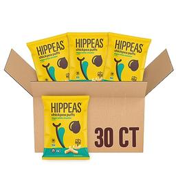 Hippeas Chickpea Puffs, Vegan White Cheddar, 0.8 Ounce (Pack of 30), 3g Protein, 2g Fiber, Vegan, Gluten-Free, Crunchy, Plant Protein Snacks image