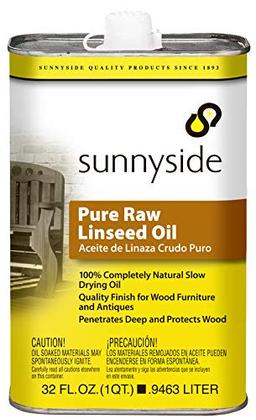 Sunnyside Corporation 87332 Pure Raw Linseed Oil, Quart image