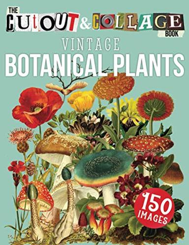 The Cut Out And Collage Book Vintage Botanical Plants: 150 High Quality Vintage Plants Illustrations For Collage and Mixed Media Artists (Cut and Collage Books) image