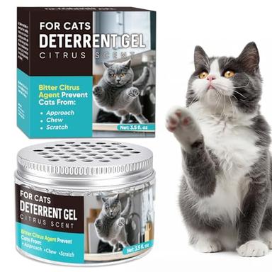 SCOBUTY Cat Deterrent Gel Beads Indoor-Citrus Scent, Cat Deterrent Gel,Cat Deterrent Indoor for Cat and Kitten, Cat Scratch Deterrent Training Aid for Furniture, Sofas, Rugs, Suitable for All Cats image