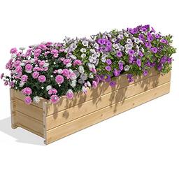 Greenes Fence Cedar Wood Planter Box, 46" x 11" x 10" - Made in USA with North American Cedar image