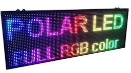 LED sign OUTDOOR 40" x 14" WiFi P10 resolution, full LED RGB color sign with high resolution P10 96x32 dots and new SMD light technology. Perfect solution for advertising image