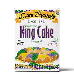 Mam Papaul's Mardi Gras King Cake Kit with Praline Filling, 18 Servings - 28.5 ounce image