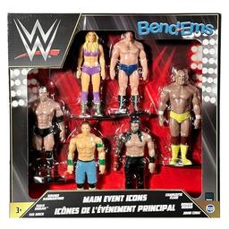 WWE Main Event Icons 6-Pack - WWE Bend-Ems Toy Wrestlnig Action Figures image