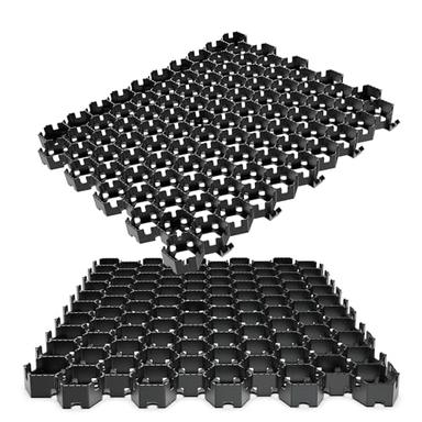 Vodaland Permeable Pavers - HexPave Grass & Gravel Permeable Paver System - 100% Recycled PPE Plastic Pavers, Handles 27,000 lbs, 1" Depth, 65 s.f / 22 Units image