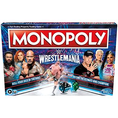 Hasbro Gaming Monopoly: Wrestlemania Edition Board Game for Ages 8 and up, Monopoly Game Inspired by WWE Wrestlemania, Family Games for 2-6 Players, Kids Games image