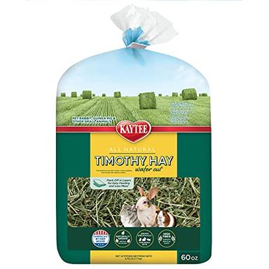 Kaytee Wafer Cut All Natural Timothy Hay for Pet Guinea Pigs, Rabbits & Other Small Animals, 60 Ounce image