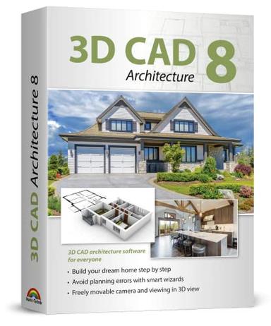 Home design software compatible with Windows 11, 10, 8.1, 7 - Plan and design buildings from initial rough sketches to the finished blueprints - 3D CAD 8 Architecture image