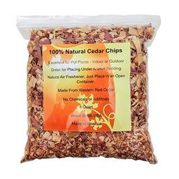 100% Natural Cedar Shavings | Mulch | Great for Outdoors or Indoor Potted Plants | Dog Bedding (4 Quart) image