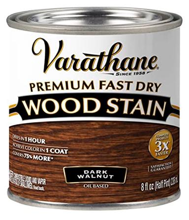 Varathane 262025 Varathane-262025 Premium Fast Dry Wood Stain, Half Pint, Dark Walnut image