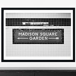 Madison Square Garden Print, Subway Sign Print, Mosaic Tile Art, Train Station Photo, Subway Tile, 34th Street, NYC Wall Art, New York Photography image