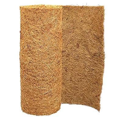 SUNYAY 12x80 inch Natural Coco Liner Roll Coconut Coir Liner Sheets Coco Mat for Planter Window Box Flower Basket Garden Decoration Animal Pet Pad Liner image
