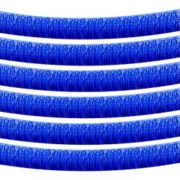 6 Pack 10 Feet Foil Fringe Garland Metallic Tinsel Streamers Banner Wall Hanging Curtain Backdrop Banner for Parade Floats, Valentine's Day, Wedding, Birthday, Mardi Gras Party Decorations(Blue) image