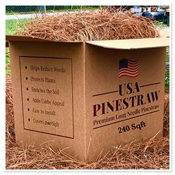 USA Pine Straw - Pine Needle Mulch - Covers 240 Sqft image