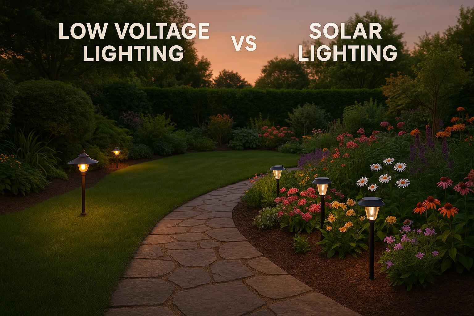 Low Voltage Lighting vs. Solar Lighting