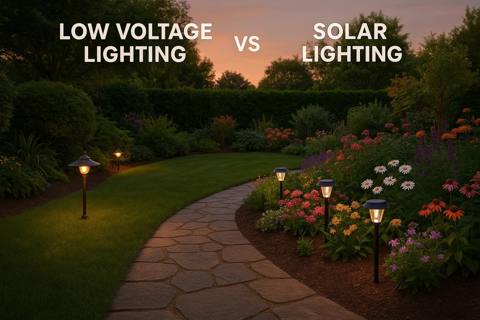 Low Voltage Lighting vs. Solar Lighting