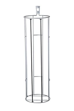 Rubbermaid Garage FastTrack Vertical Ball Rack, Satin Nickel, Wall Mounted Storage System, Holds up to 50 pounds, for Home/Garage, Silver image