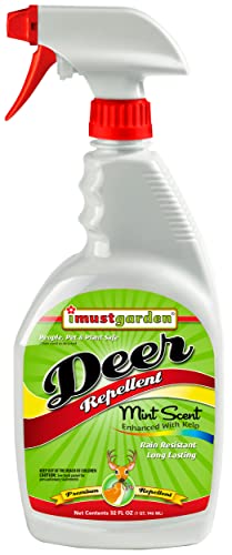 I Must Garden Deer Repellent: Mint Scent Deer Spray for Gardens & Plants – Natural Ingredients – 32oz Ready to Use image