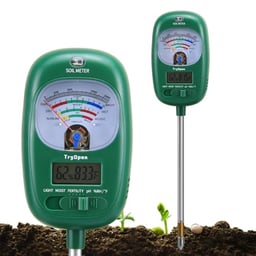 7-in-one Soil Test Kit, Soil Moisture Meter/PH Meter/Sunlight Intensity/Fertility Soil Tester, LCD display Air & Soil Hygrometer Temperature for Garden, Farm, Lawn Care Moisture Meter for Hous Plants image