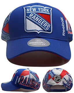 Reebok New York Rangers NHL Official Playoff Structured Adjustable Hat image