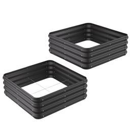 ENJOYBASICS Raised Garden Bed Outdoor, Thickened Bottomless Garden Beds for Gardening, 2 Pack Raised Planter Box for Growing Vegetables, Fruits, Flower, Herb (3x3x1 FT) image