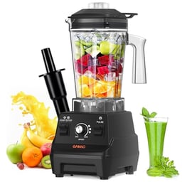 OMMO Blender 1800W, Professional High Speed Countertop Blender with Durable Stainless Steel Blades, 60oz BPA Free Blender for Shakes and Smoothies, Nuts, Ice and Fruits, Dishwasher Safe image