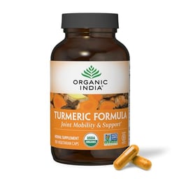 ORGANIC INDIA Turmeric Curcumin with Black Pepper - Organic Turmeric Supplement and Curcumin Supplement, Turmeric Capsules, Joint Support & Immune System Support, Whole Root, Trikatu - 180 Capsules image