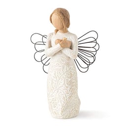 Willow Tree Remembrance Angel (Lighter Skin), Memories…Hold Each one Safely in Your Heart, A Gift to Express Sympathy, Comfort, Remembrance and Healing, Sculpted Hand-Painted Figurine image