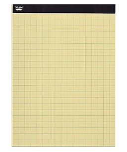 Mr. Pen- Graph Paper, 2x2 (2 Squares per inch), 8.5"x11", 55 Sheets, Yellow, Grid Paper, Graphing Paper, Math Graph Paper Pad, Grid Paper Pad, 1/2 Inch Graph Paper, Square Paper, Math Paper image