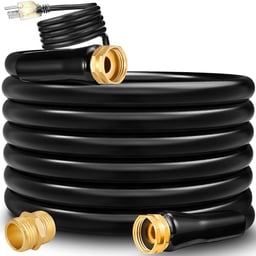 50 ft Heated Drinking Fresh Water Hose – Watering Line Freeze Protection Withstand Temperatures Down to -31°F – Lead&BPA Free, Anti-Freeze Heated Hoses for RV,Home,Garden, Outdoors,Camper,Trailer image