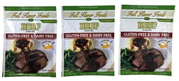 Full Flavor Foods Beef Gravy Mix - Gluten Free, MSG Free, Non Dairy, Nut Free - 3 Packages, 1.06 oz Each image